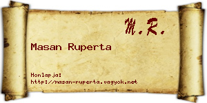 Masan Ruperta névjegykártya